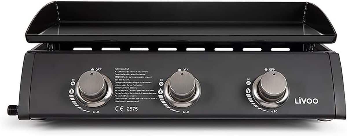 Plancha Livoo DOC277: cuisine Gaz Efficace pour 8 Personnes