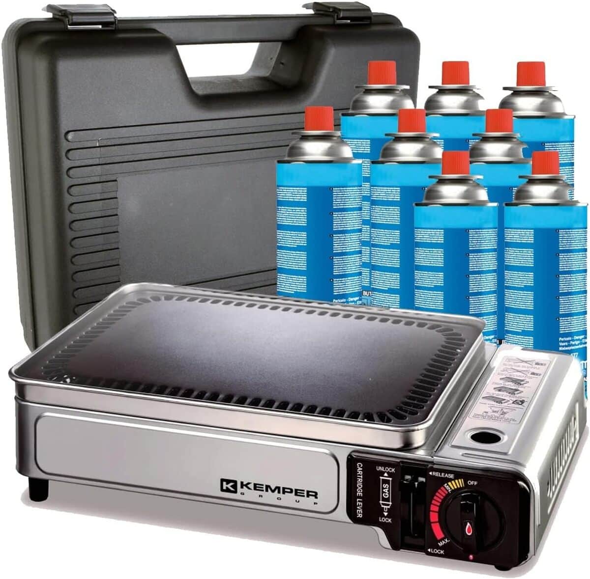 Test KEMPER : plancha gaz 2300W et accessoires en valise