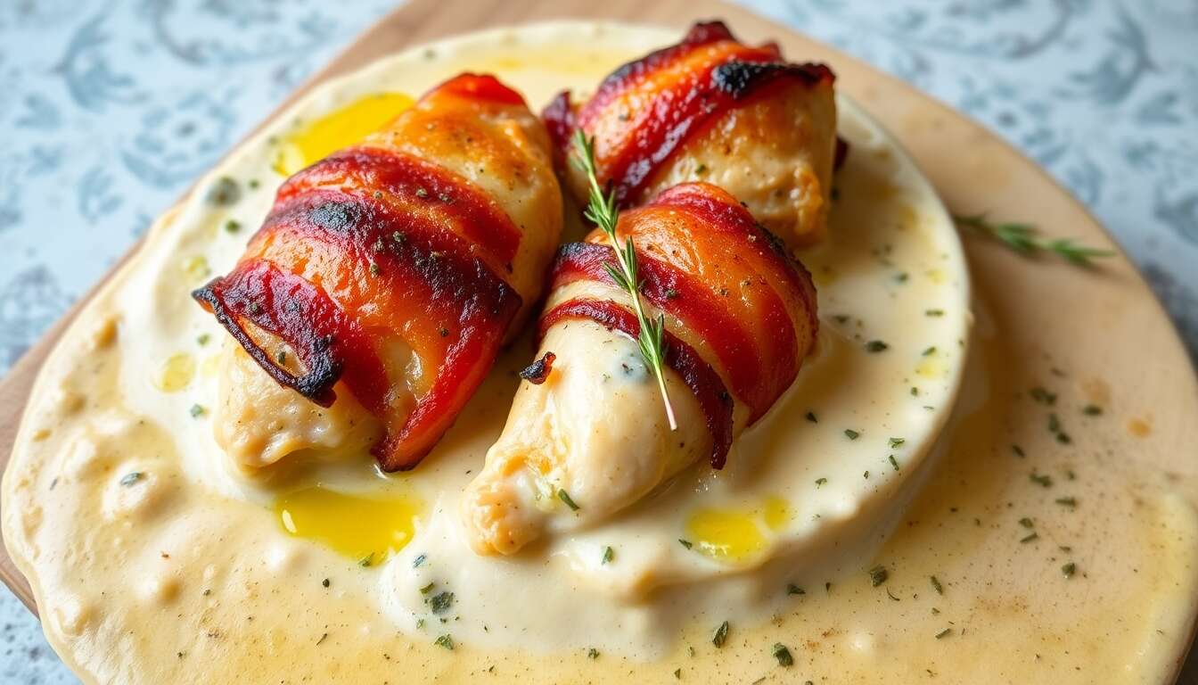 Poulet au bacon et à la crème au multicuiseur