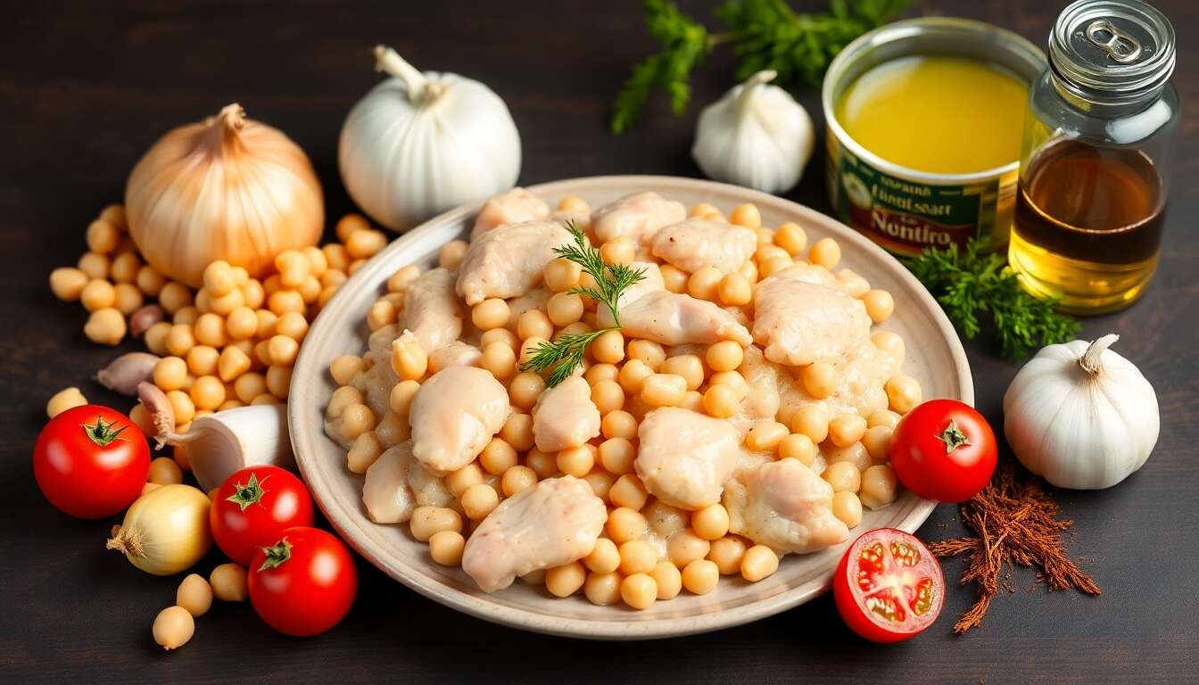 Pois chiches et blancs de poulet au multicuiseur : recette facile
