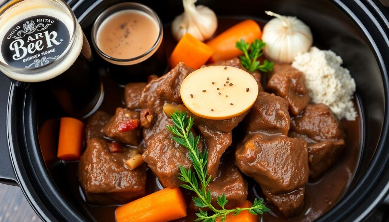Bœuf à la bière brune au multicuiseur : recette savoureuse