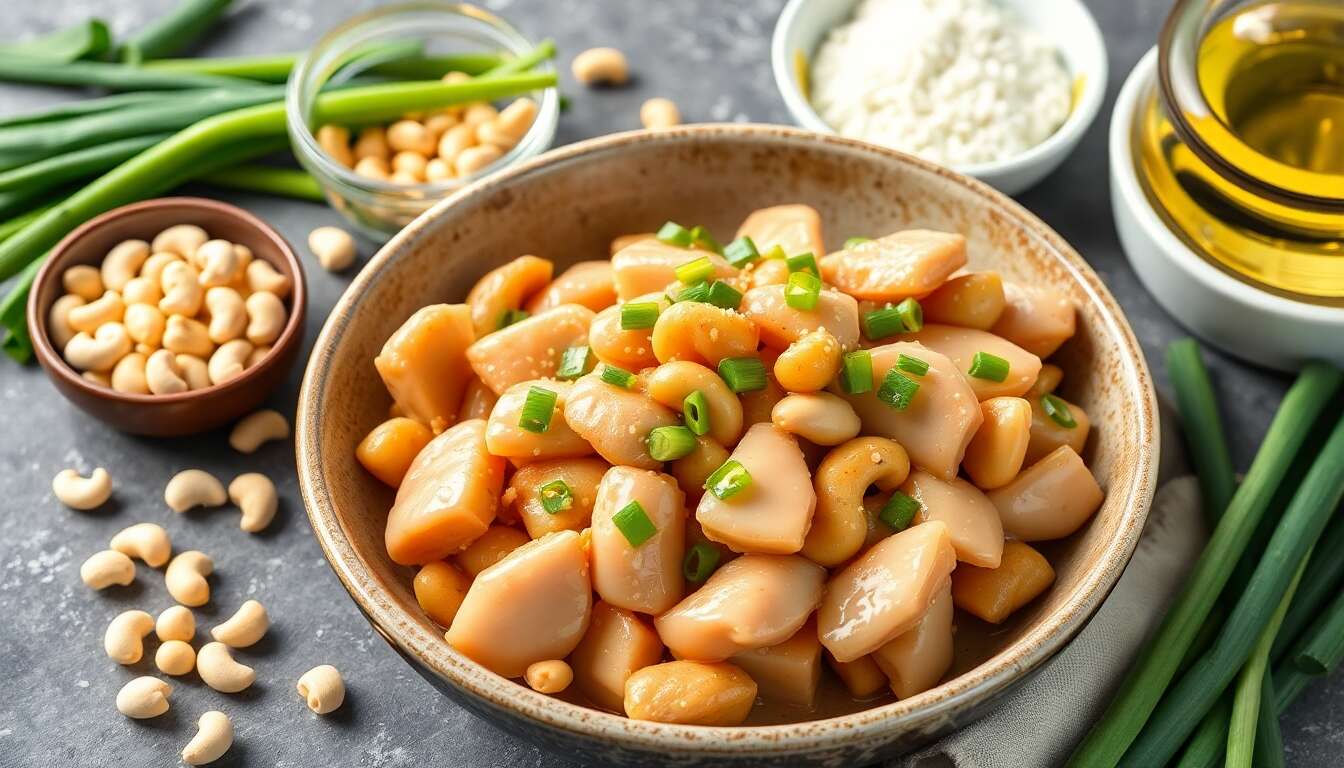 Poulet aux noix de cajou au multicuiseur