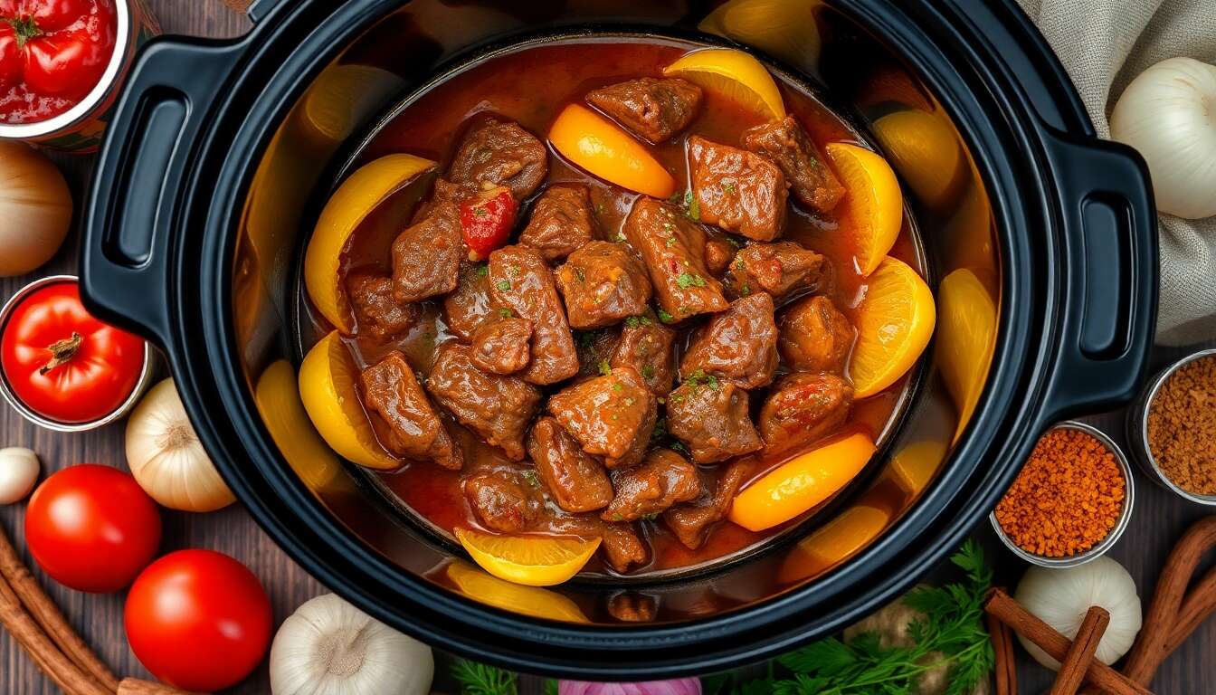 Bลuf ร l'orientale au multicuiseur