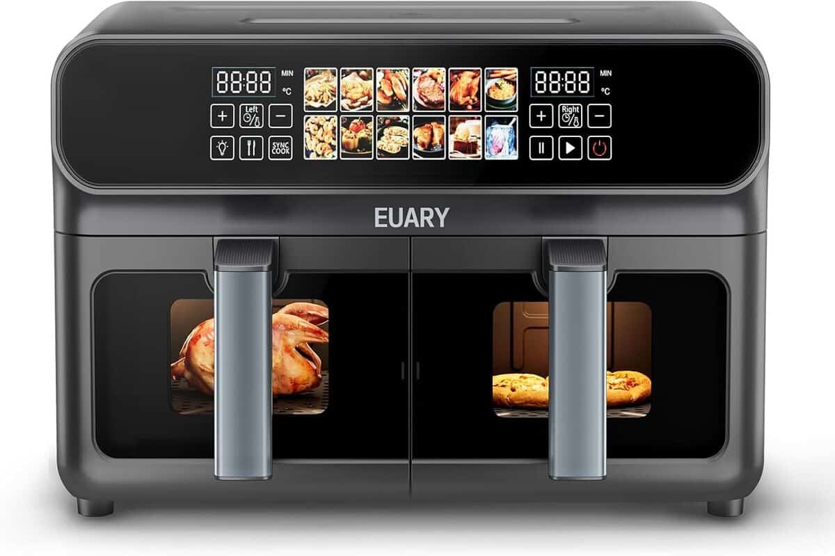 Test EUARY Air Fryer 9L : friteuse XXL sans Huile avec รcran Tactile et 12 Programmes