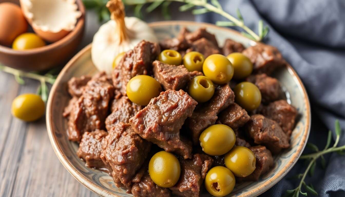 Boeuf aux olives au multicuiseur : recette façon tajine