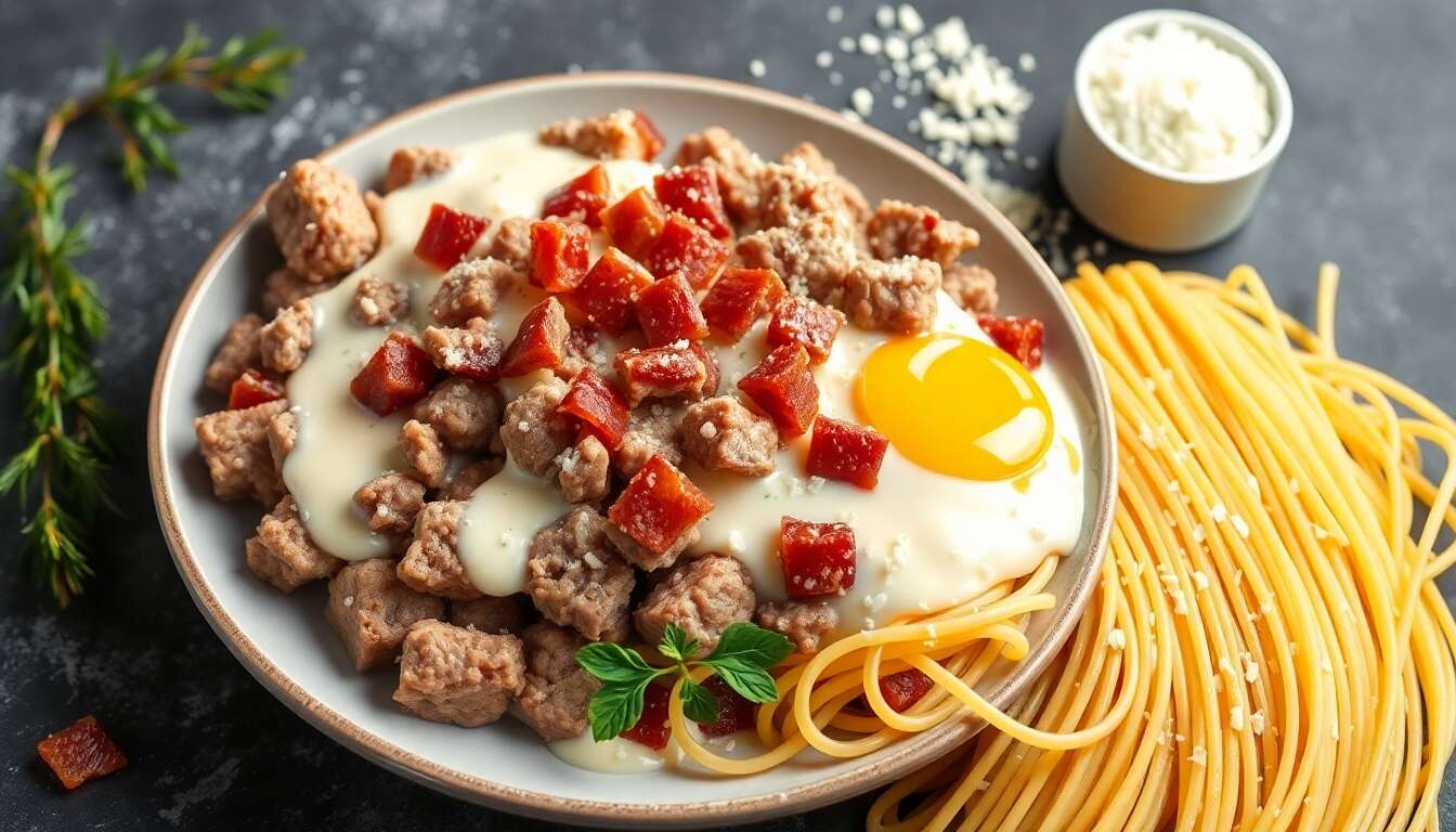 Bœuf à la crème façon carbonara au multicuiseur