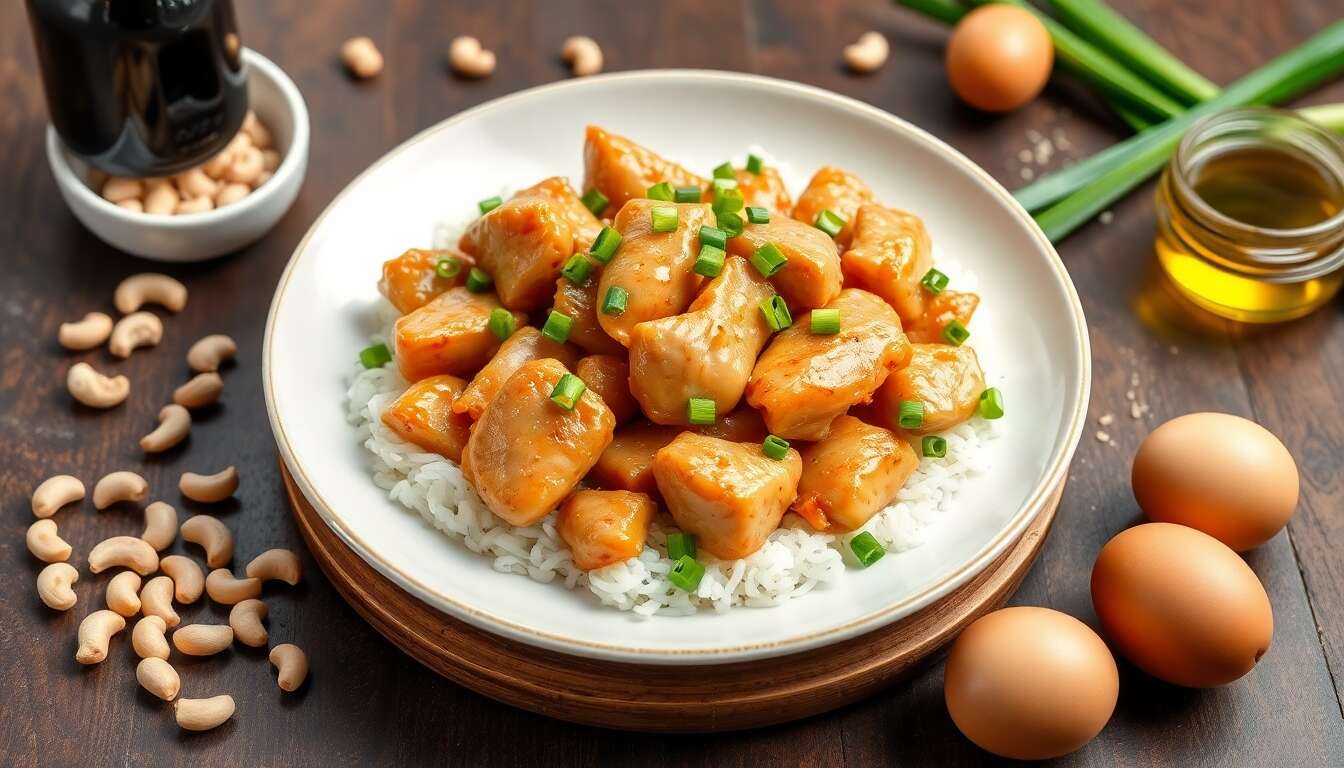 Poulet aux noix de cajou au multicuiseur : recette facile et rapide