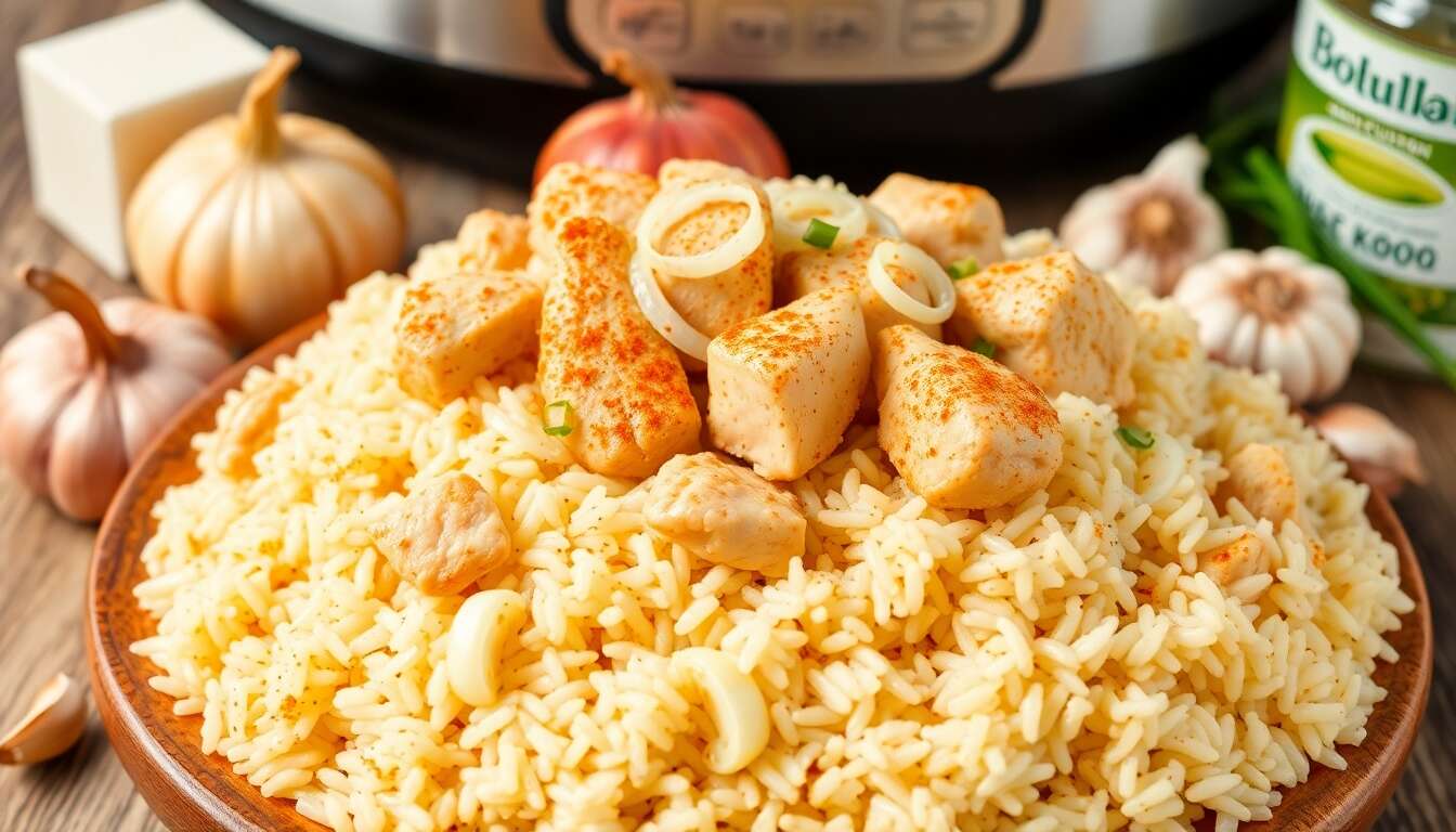 Riz au poulet au multicuiseur : recette facile