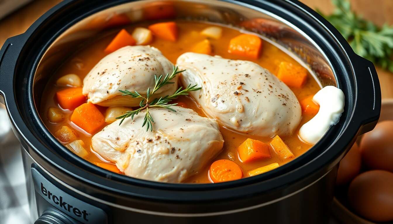 Blanquette de poulet au multicuiseur : recette facile
