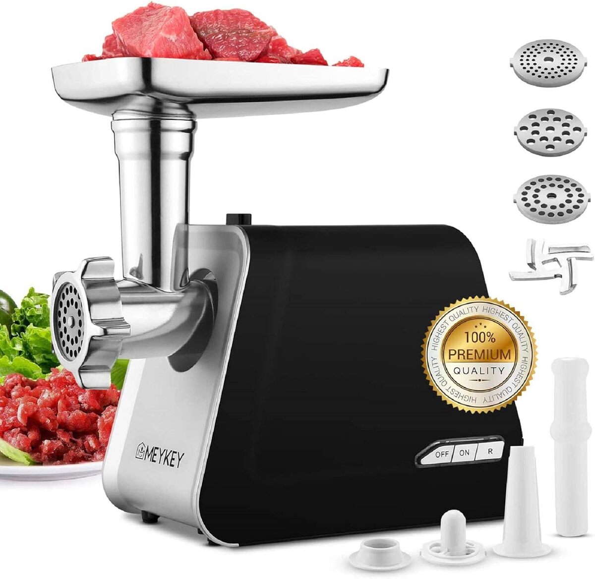 Test du hachoir à viande électrique 2000 W multifonction INOX noir