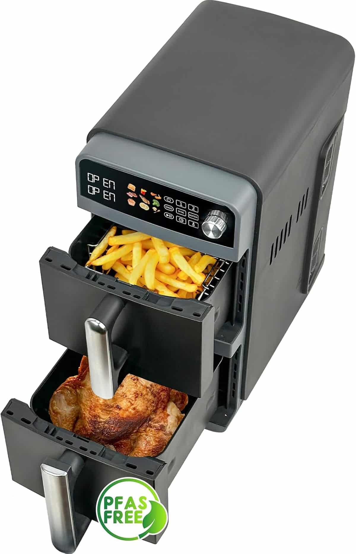 Test air fryer 2400W double compartiment : cuisinez sans huile