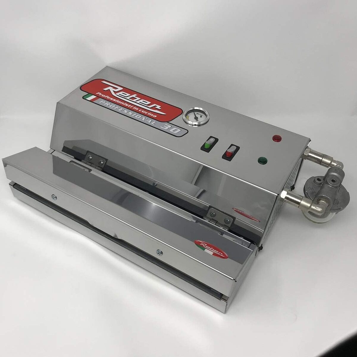 Test : machine ร vide Reber 9709NELF, filtre liquide inox