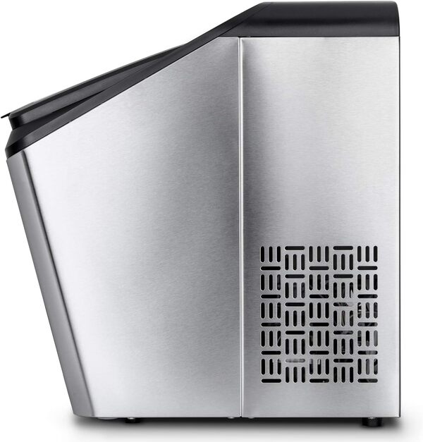 H.Koenig Machine à Glaçons Professionnelle 15kg en 24h KBP40, 2 Tailles de glaçons, Automatique, Branchement Possible, Silencieuse, 2,8L, Cube de Glace Rapide Prêt en 6min