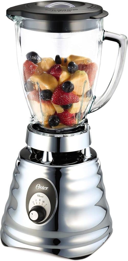 Test Oster blender classique 600 W : bol en verre et lames en acier inoxydable