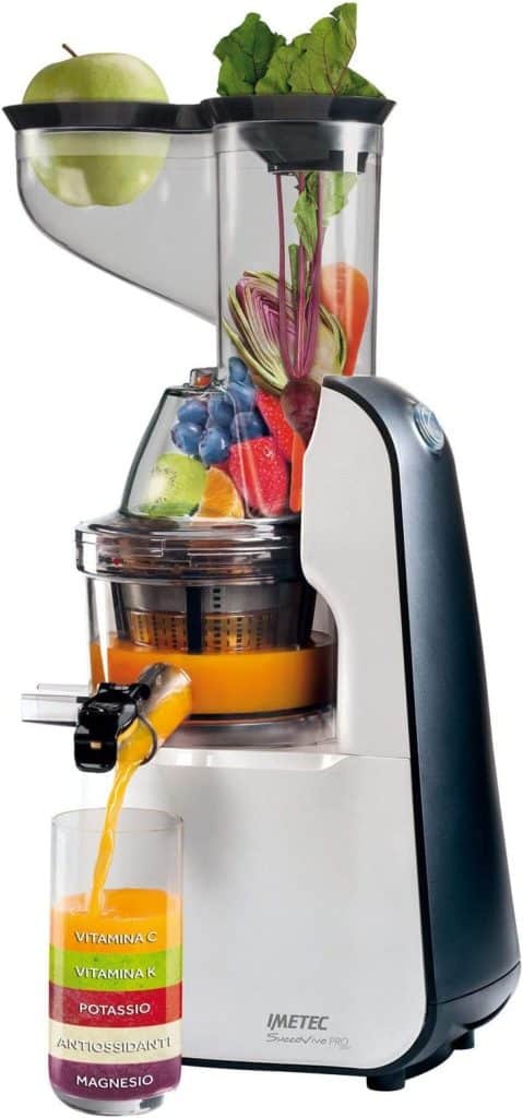 Test centrifugeuse Imetec Succovivo Pro 2025 : puissant extracteur de jus 48 tours/min