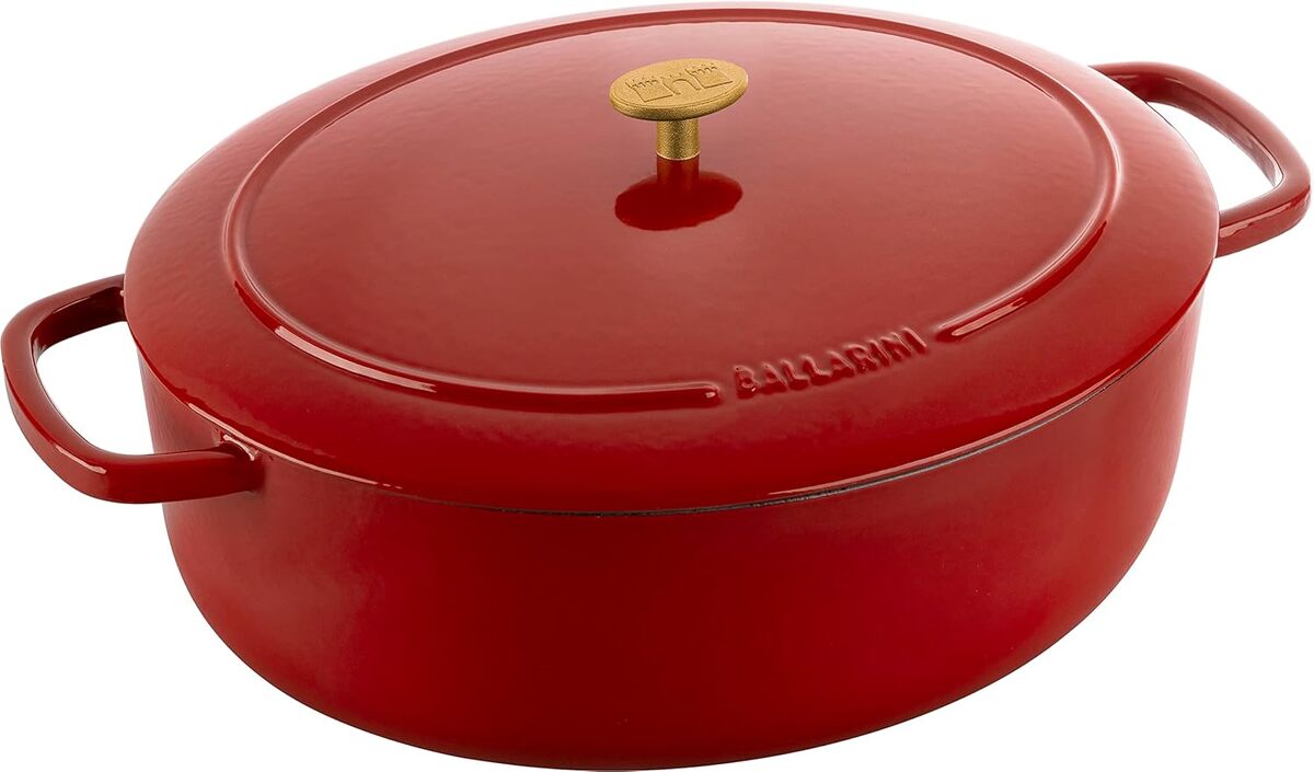 Test Ballarini Bellamonte : cocotte ovale 37 cm en fonte rouge
