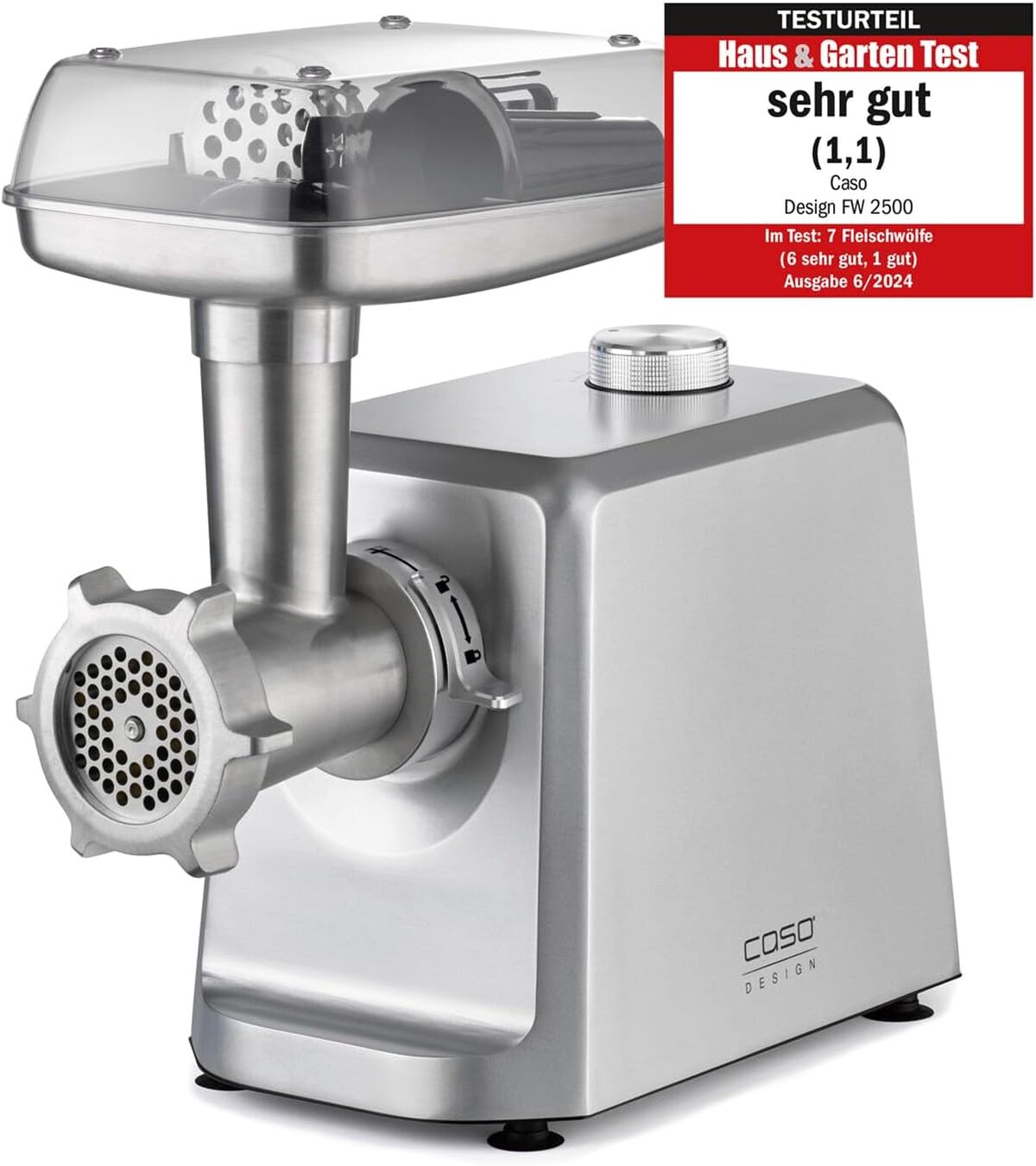 Test : hachoir à viande CASO FW 2500, puissance 2500 W et lame titane
