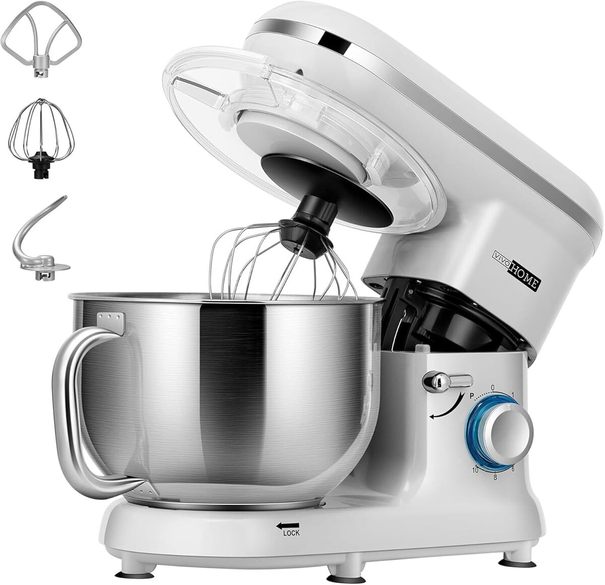 Test : vIVOHOME robot pâtissier 660W, 10 vitesses et bol 5, 7L inox