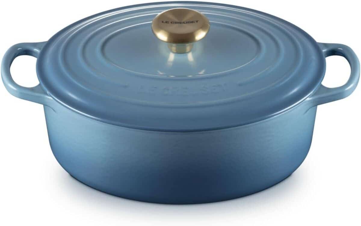 Test de la cocotte Le Creuset Signature Ø 27 cm en fonte émaillée chambray