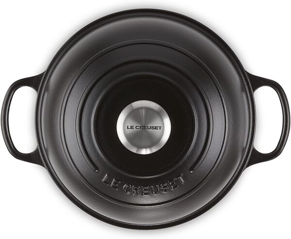Le Creuset Four à Pain Sur-mesure en Fonte Émaillée Signature, 24 cm, Noir Mat, 21301240000430