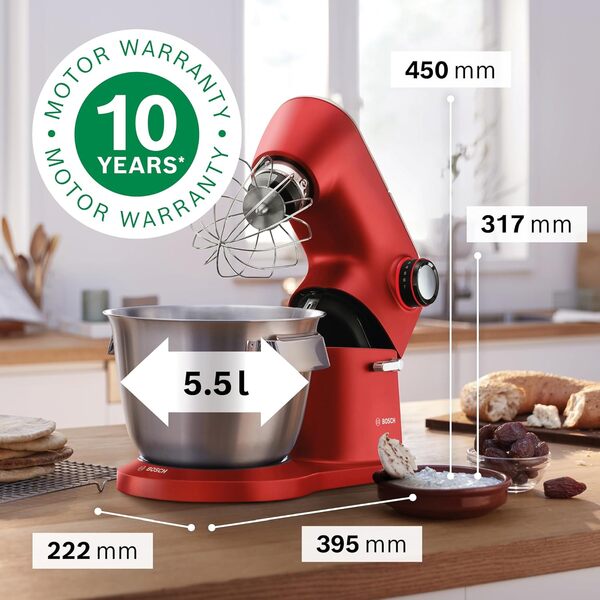 Bosch Optimum Robot culinaire 1 600 W rouge
