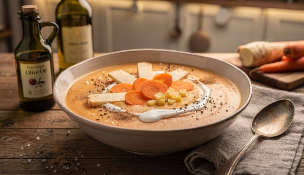 Crème de panais et carottes : une soupe réconfortante