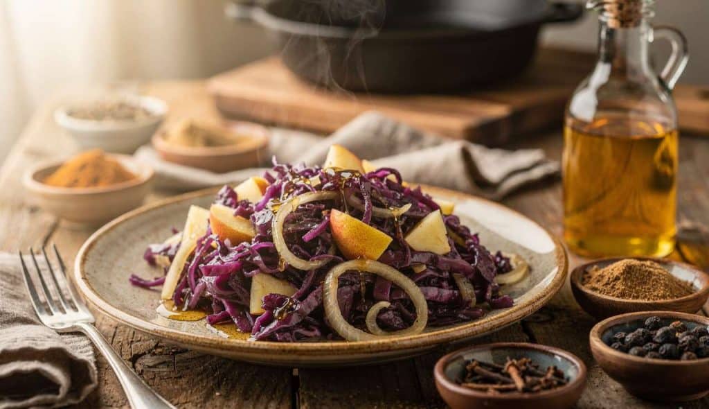 Chou Rouge aux Pommes, miel et Épices : recette Savoureuse