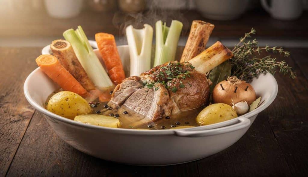 Pot-au-feu au jarret de porc : recette traditionnelle et savoureuse