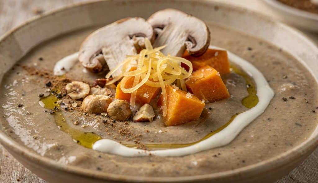 Crème de champignons, patate douce et Comté : recette savoureuse