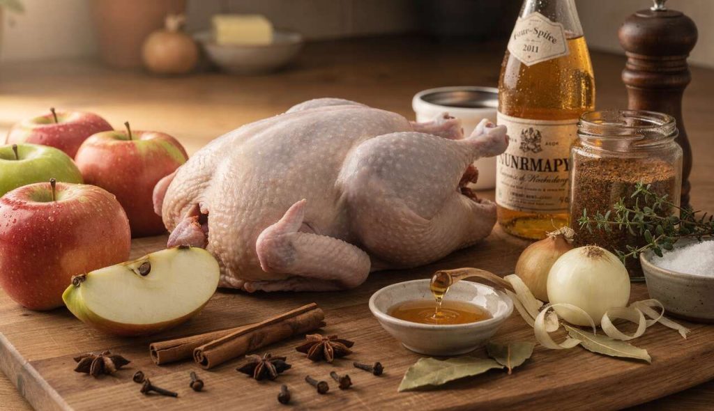 Canette aux pommes, cidre et épices : recette savoureuse