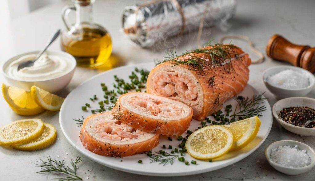 Ballotine de saumon farcie aux crevettes : recette gourmande