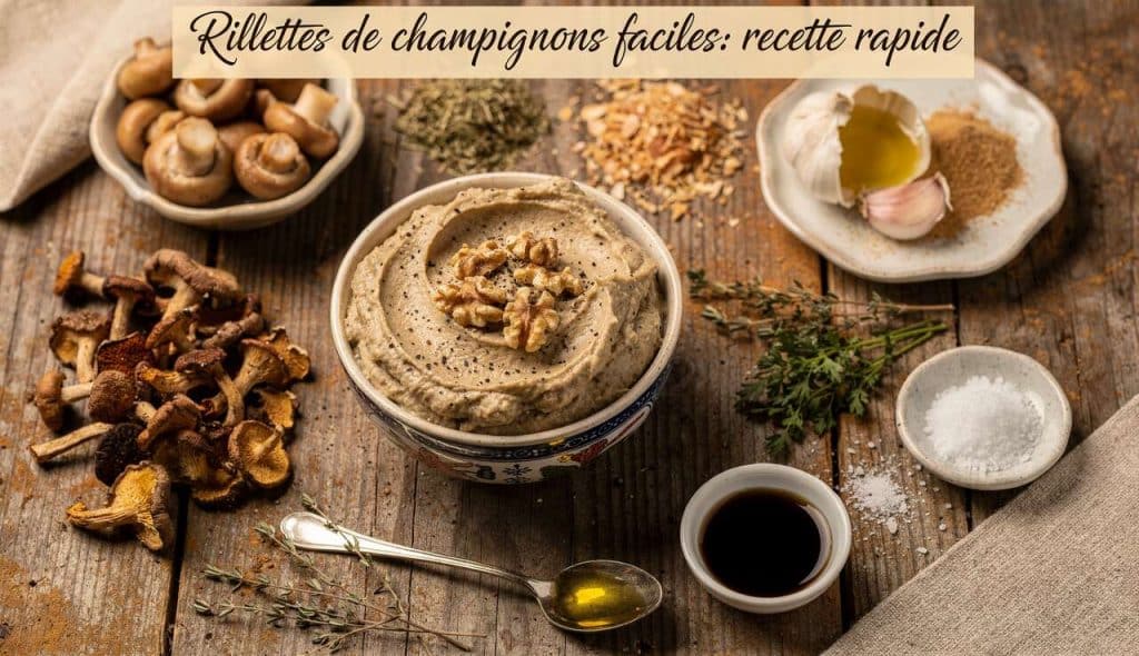 Rillettes de champignons faciles : recette rapide