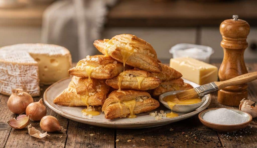 Chaussons apéritifs échalotes et Reblochon