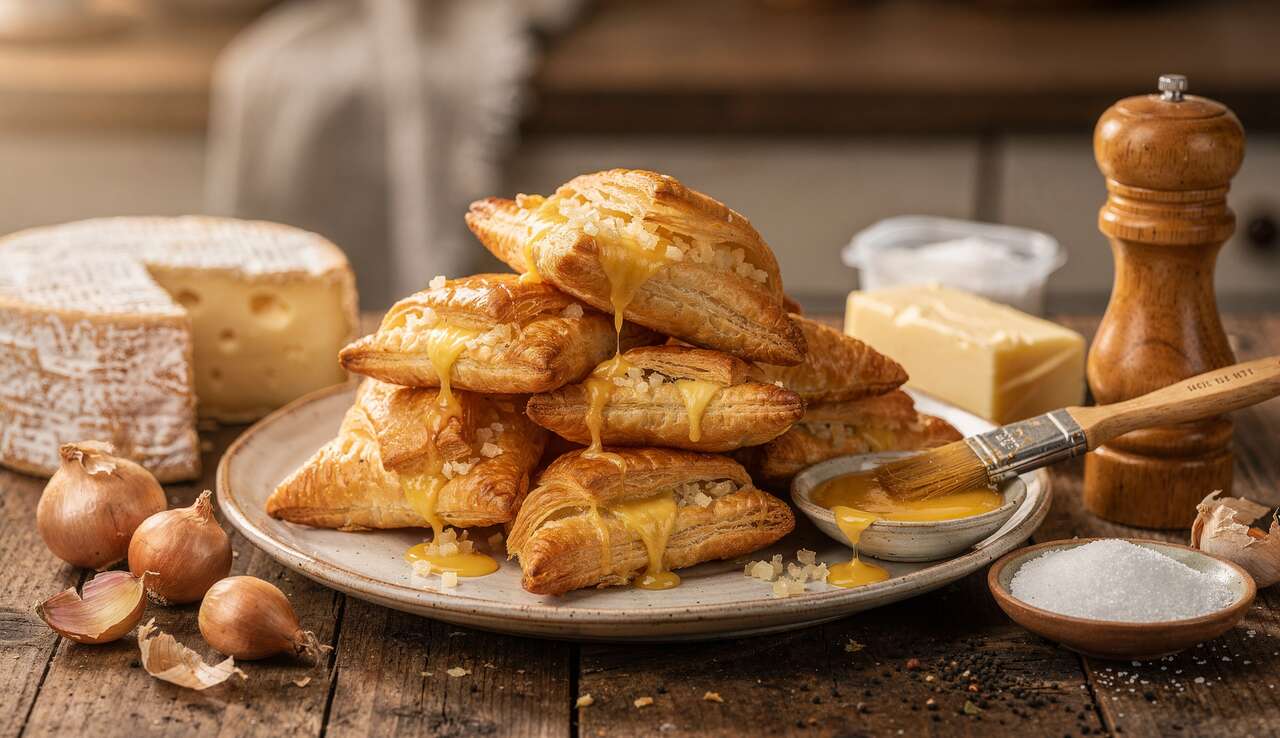 Chaussons apéritifs échalotes et Reblochon