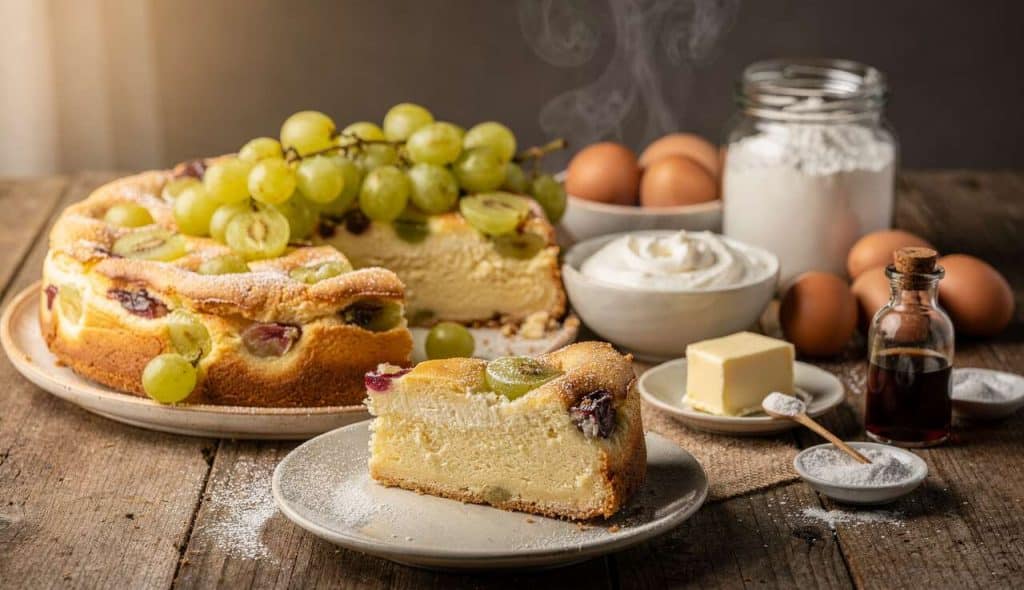 Gâteau au raisin frais et fromage blanc : une recette gourmande