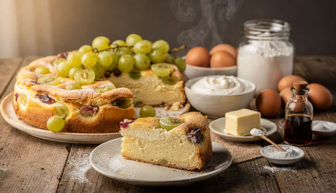 Gâteau au raisin frais et fromage blanc : une recette gourmande