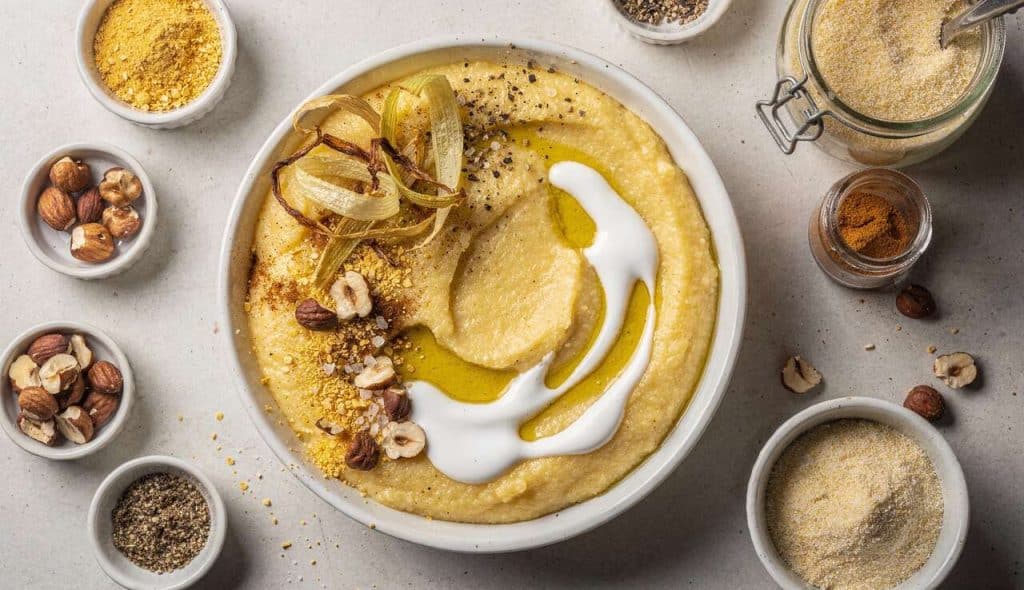 Polenta crémeuse aux poireaux : recette de Polenta Bowl