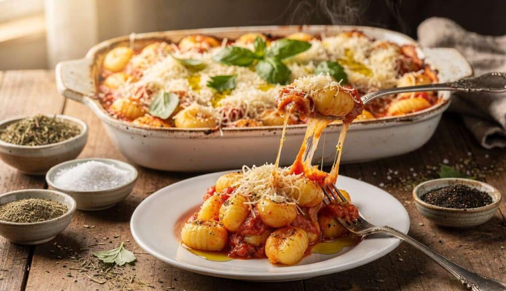 Gratin de Gnocchis à la Tomate et Parmesan