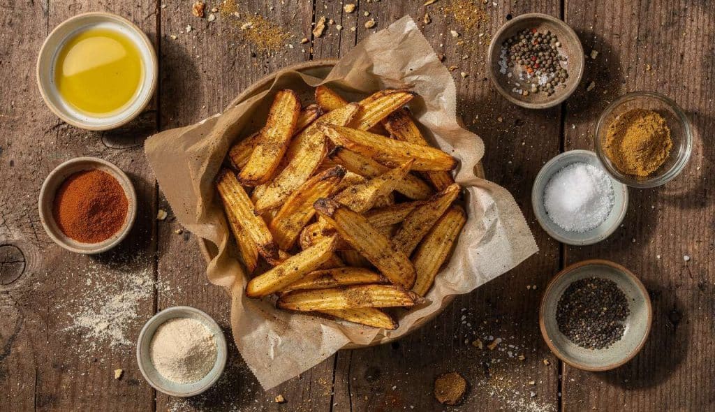 Frites de céleri-rave au cumin au four : recette savoureuse