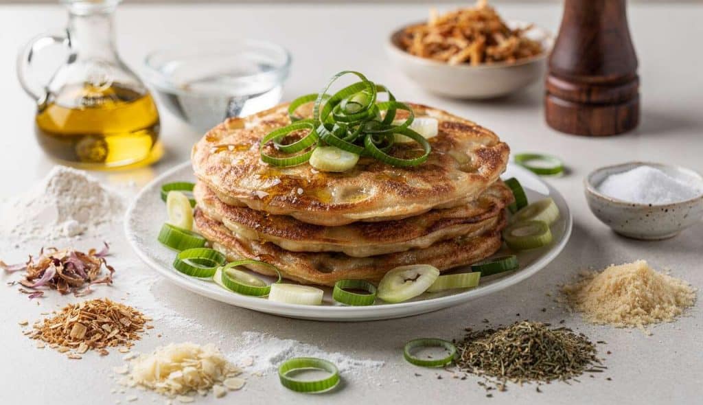 Recette de galette aux cébettes et oignons nouveaux