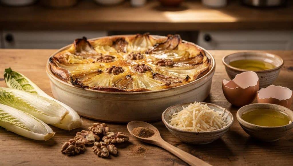 Clafoutis d'endives et noix : la recette gourmande
