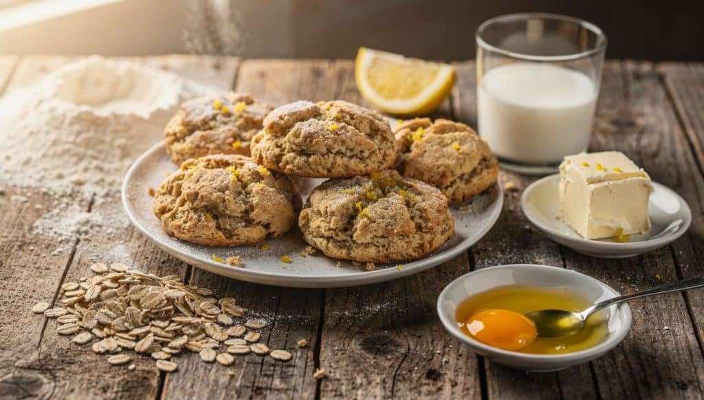 Recette des scones aux flocons d'avoine et citron : délice facile et rapide