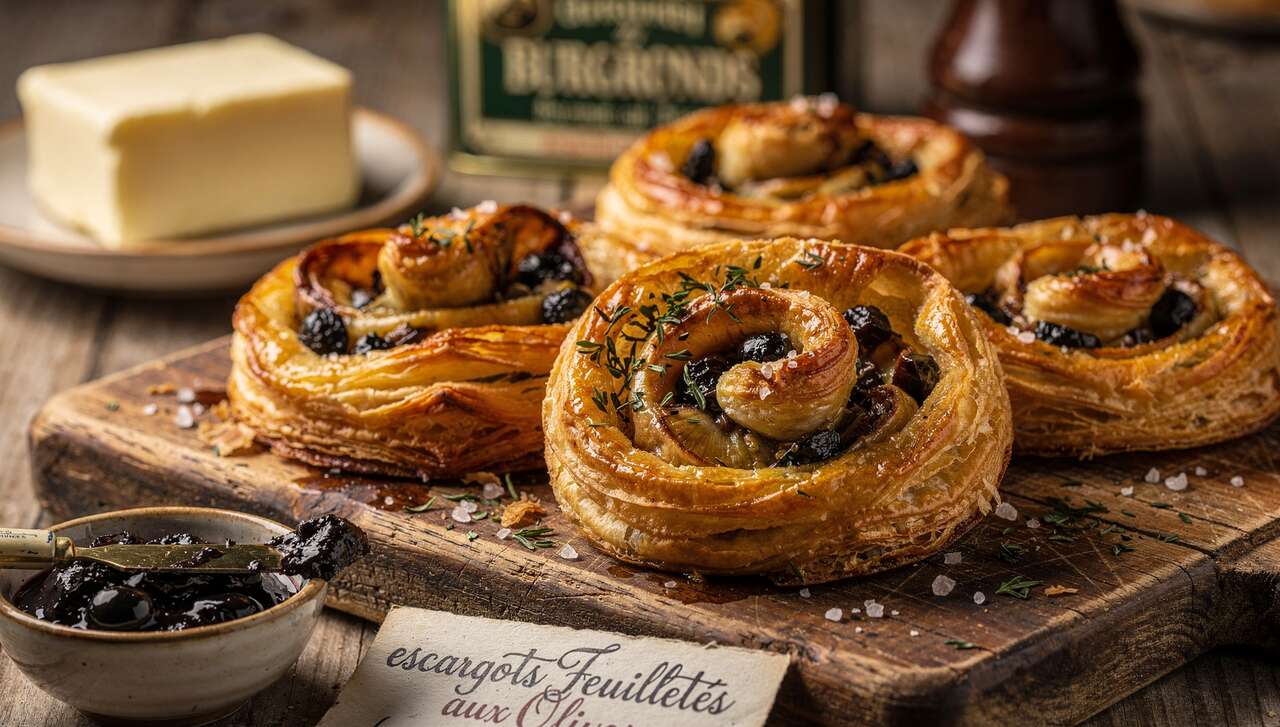 Recette : escargots Feuilletรฉs aux Olives