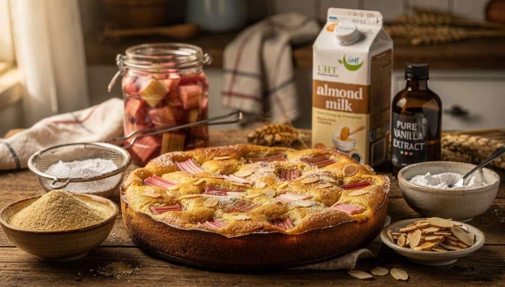 Clafoutis rhubarbe vanille amande : recette gourmande et facile