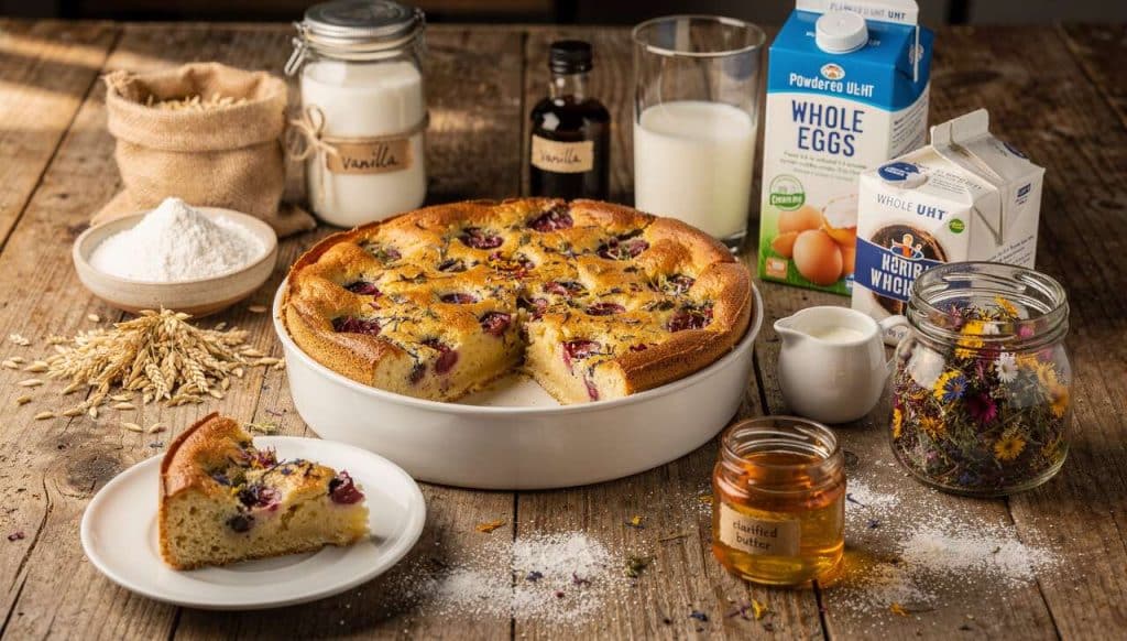 Recette de clafoutis aux fleurs sauvages