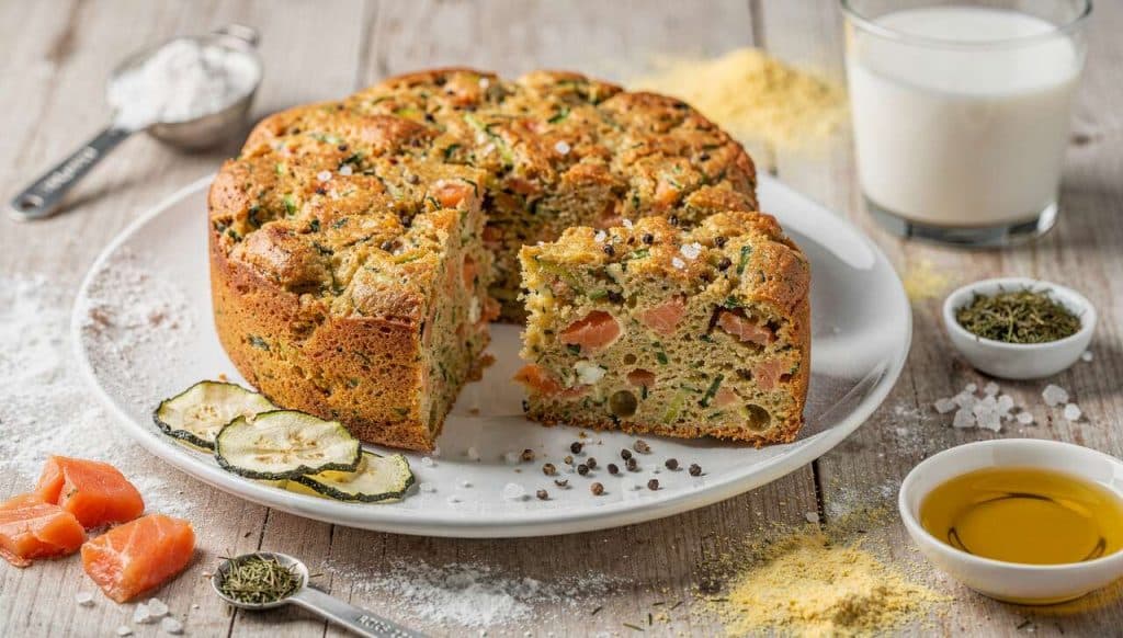 Cake courgette et saumon fumé : recette gourmande