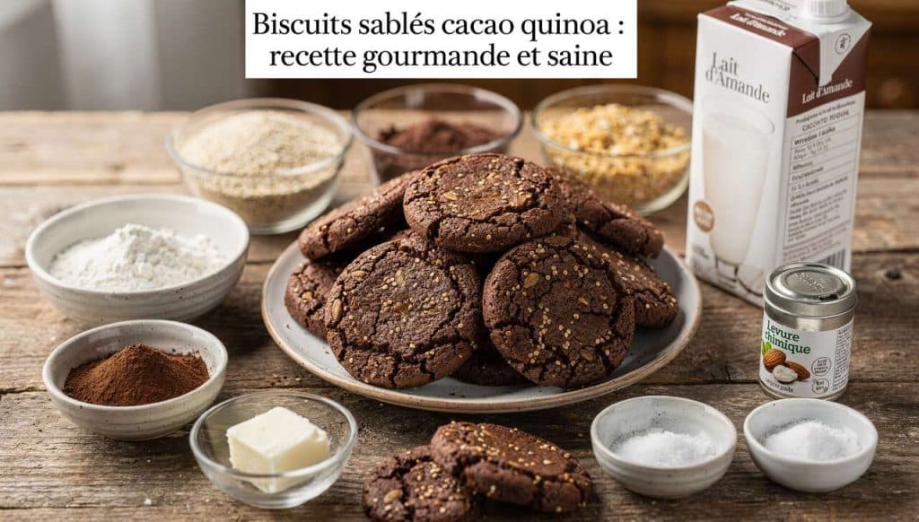 Biscuits sablés cacao quinoa : recette gourmande et saine