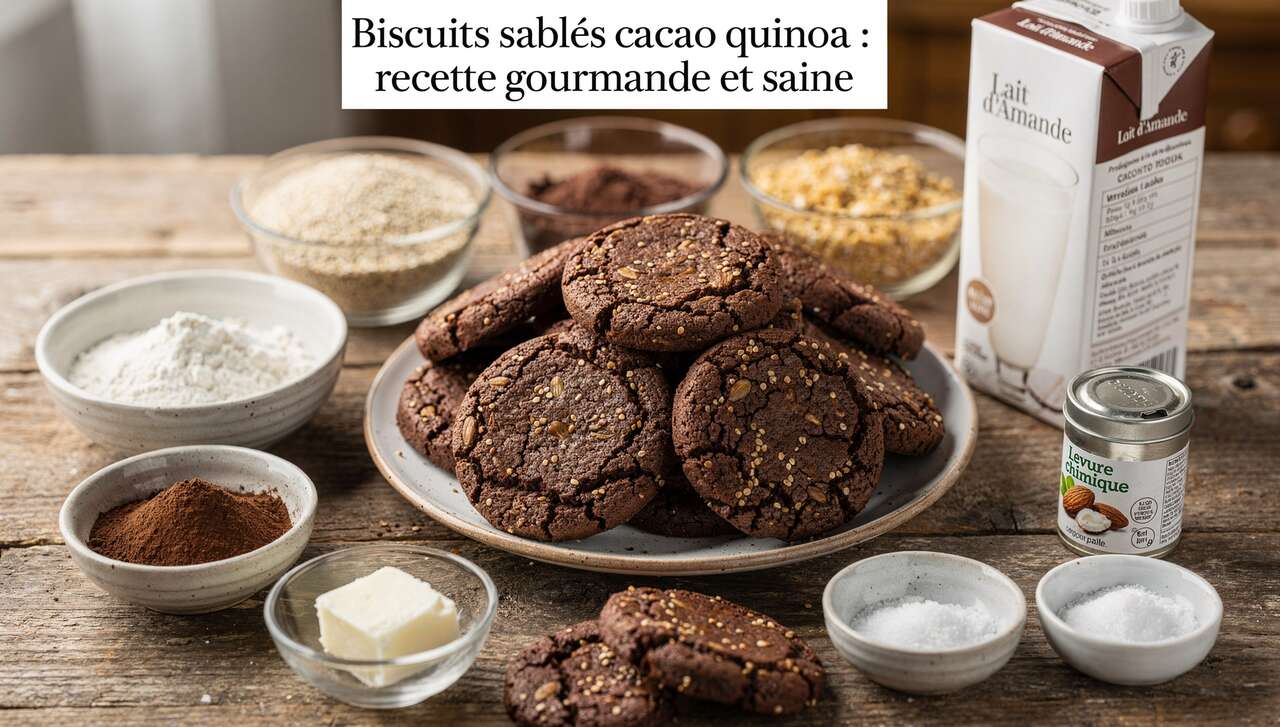Biscuits sablés cacao quinoa : recette gourmande et saine
