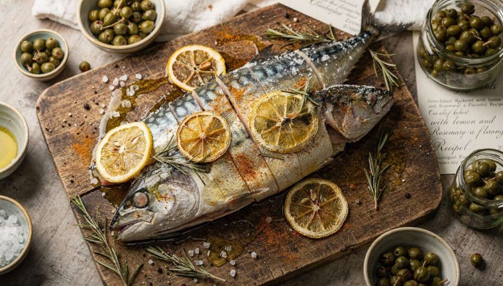 Maquereau au four citron et romarin : recette savoureuse