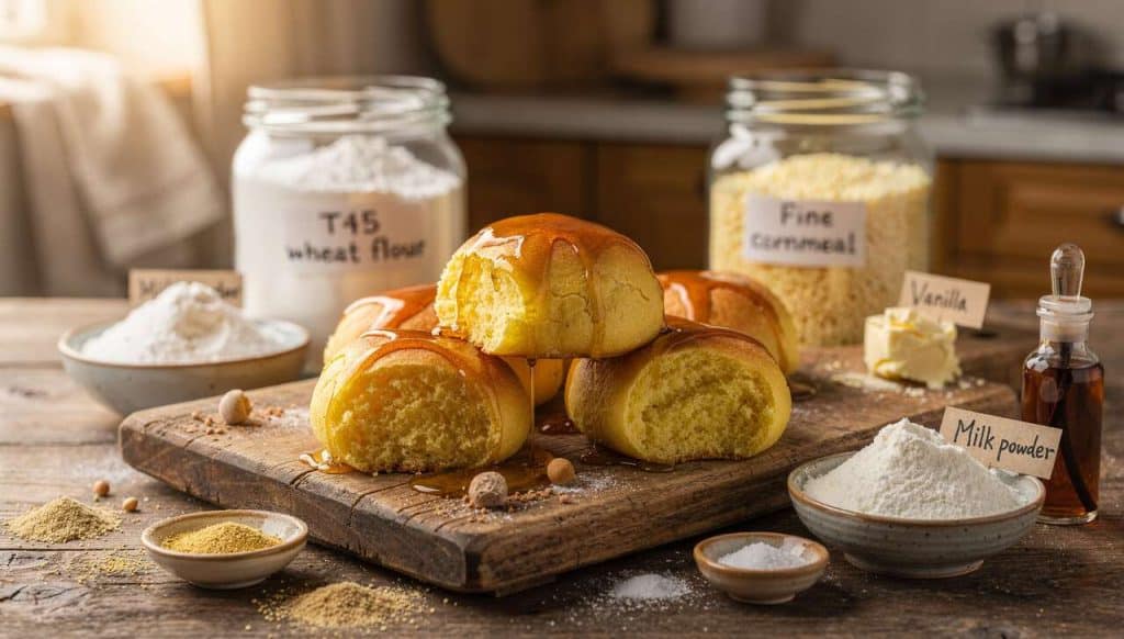 Brioches roulées au miel et farine de maïs : recette facile et gourmande